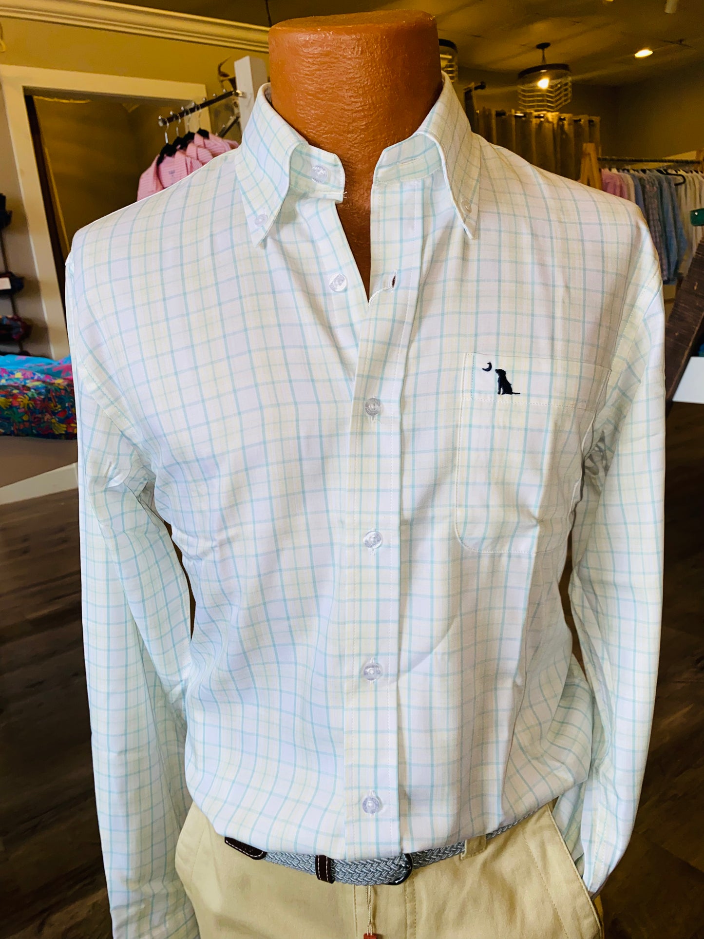 Yellow + Green Button Up