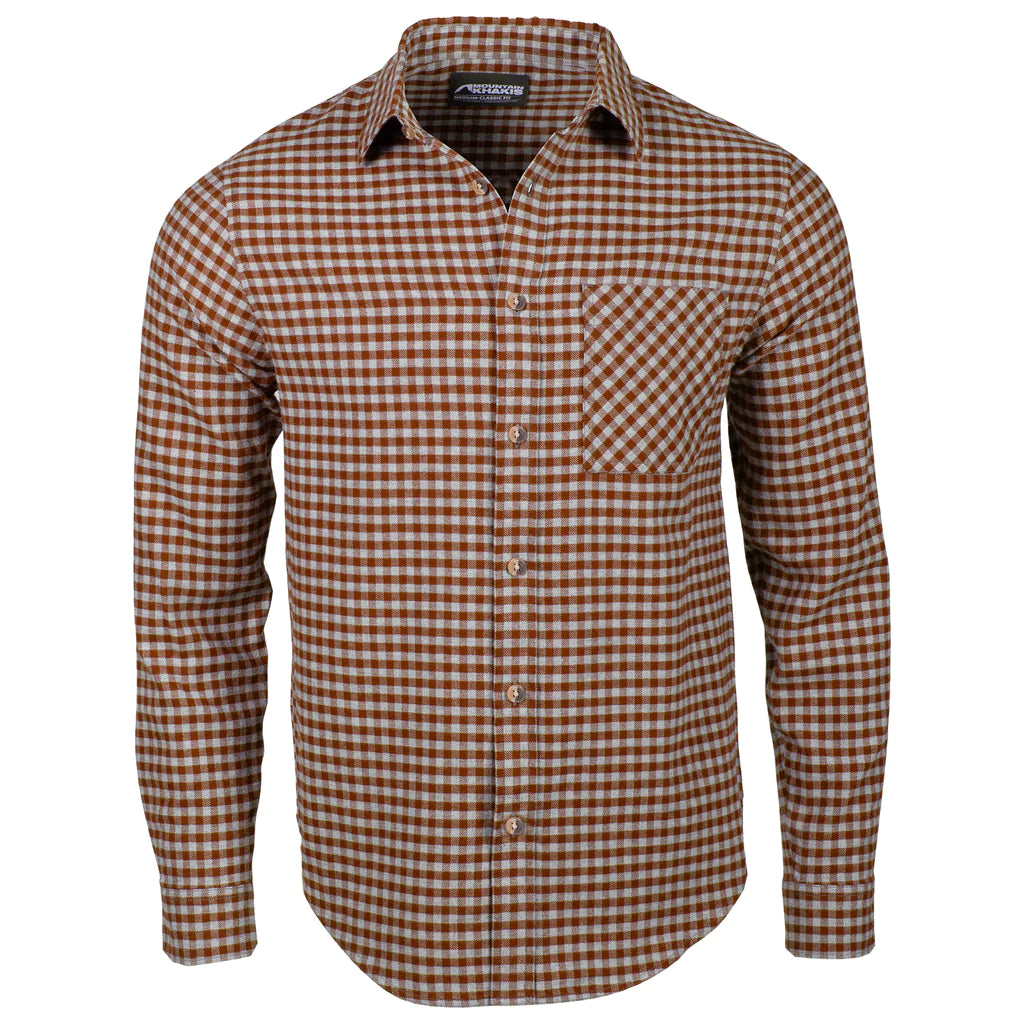 Mountain Khaki Flannel - Maroon