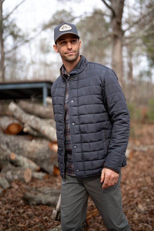 Brick Quilted Jacket - Charcoal